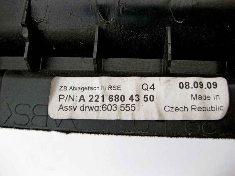 Mercedes-Benz  A2216804350 Речове відділення у спинці заднього сидіння S-Class W221 Одесса - изображение 4