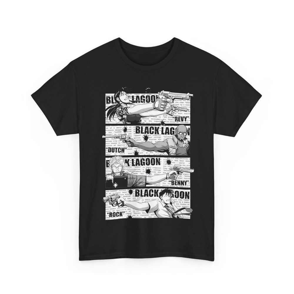 Футболка для хлопчика з аніме принтом Блакк Лагоон Оверсізед Топ оверсайз (зріст від 165 до 180) Чорний AnimeJ0305m Дніпро - фото 4