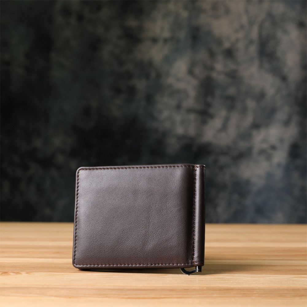 Стильний затискач для грошей з м'якої натуральної шкіри Tony Perotti 20847_1 (5000 moro) Коричневий Київ - фото 10