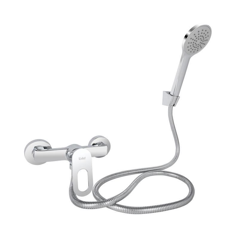 Змішувач для душу з душовим гарнітуром Lidz Latwa 010 хром Київ - фото 1