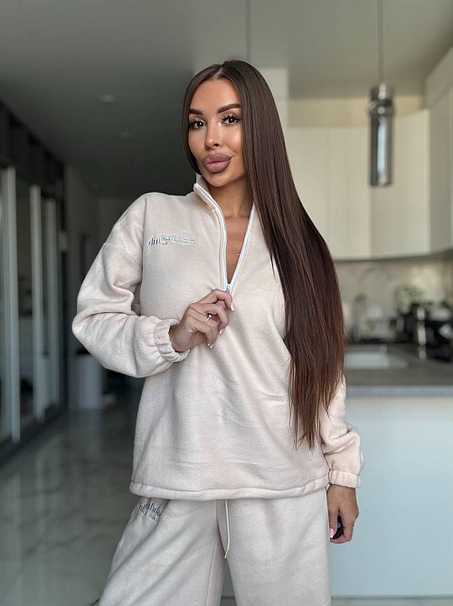 Жіночий костюм з фліс-полару, з вишивкою Одеса - фото 5