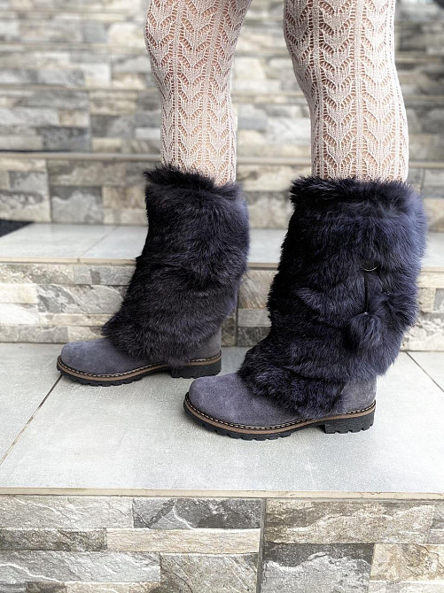 TopS Унти жіночі TopS АР-65 сірі (зима, замша натуральна) (1777) 38 Коломия - фото 1