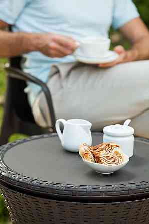 Стіл-бар пластиковий Keter Cool Bar Rattan, сірий Київ