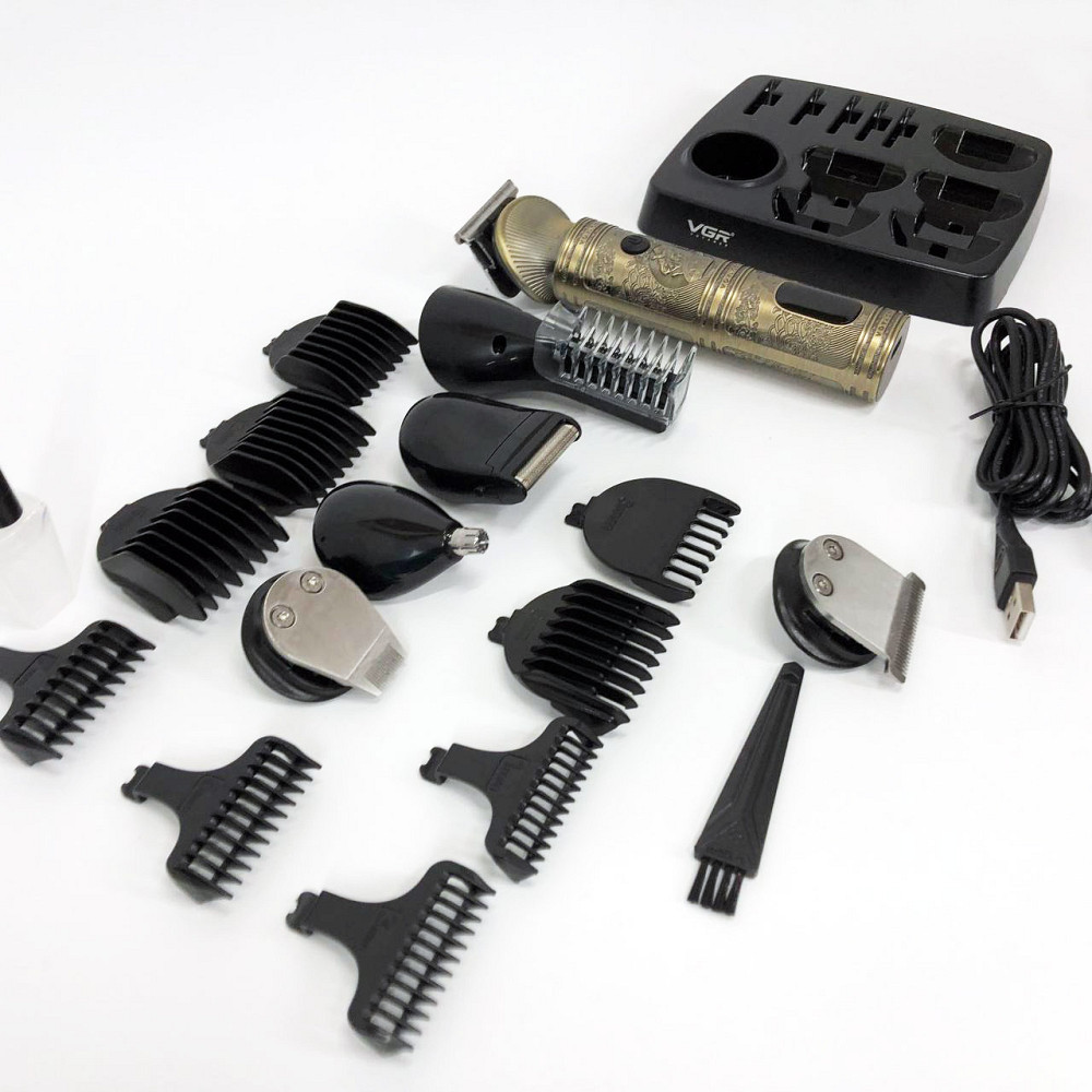 Багатофункціональний тример для стрижки волосся і бороди VGR V-106, Машинка для стрижки хороша HV-15 Львів - фото 13