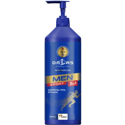 Гель для душа Dalas Cosmetics Sport 3 в 1 Для мужчин 1000 г (4262396142092) Вінниця - фото 1
