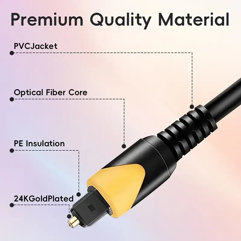 Оптичний кабель Toslink 3м для ТВ та акустики Київ - фото 3