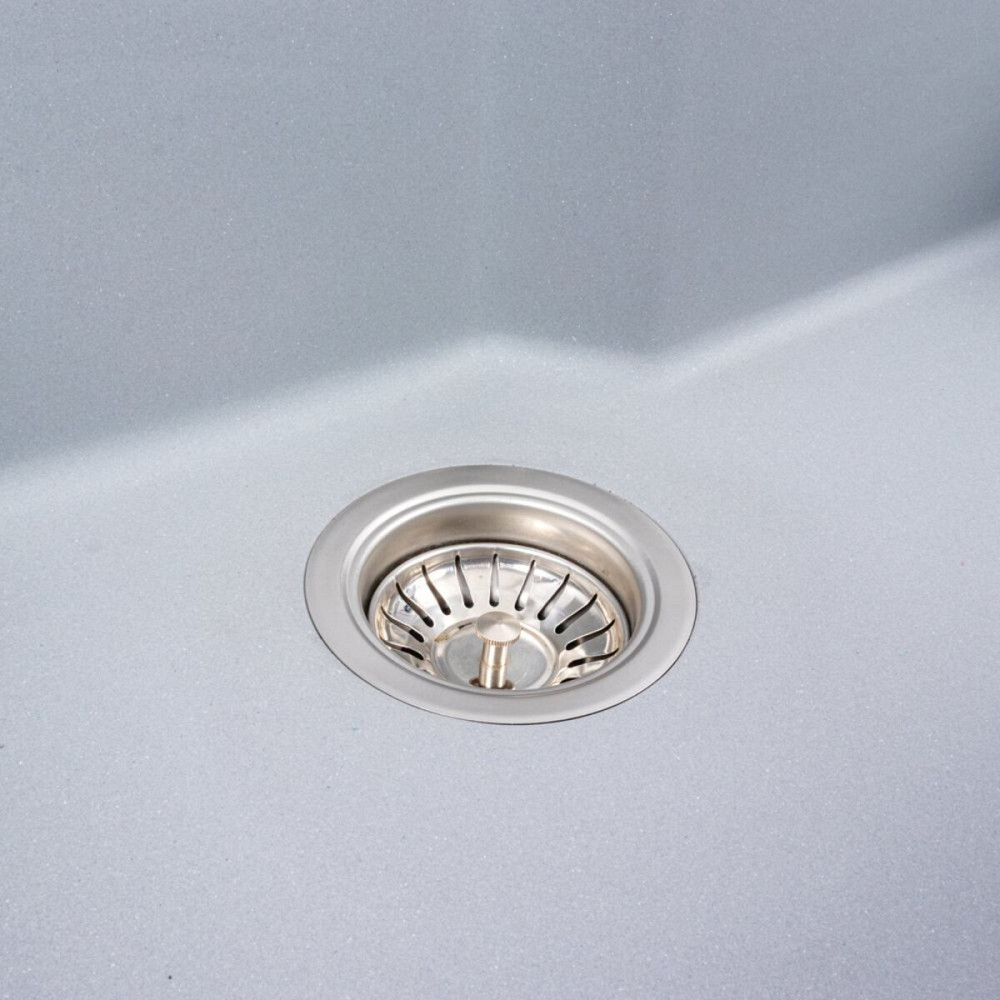 Гранітна мийка для кухні VALESO NIKA 7545 матова Сірий металік Коломыя - изображение 6