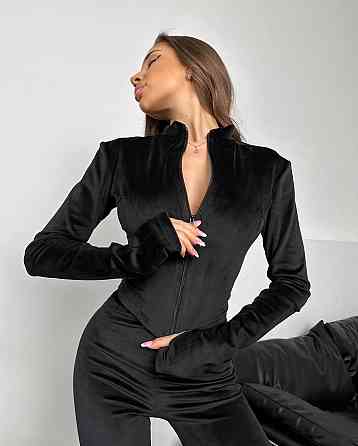 Жіночий стильний костюм двійка: кофта і штани кльош з велюру Одеса