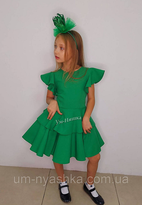 Зеленое пышное платье Петрушка Капуста Елочка Цветочек Весна Калина Кривой Рог - изображение 3
