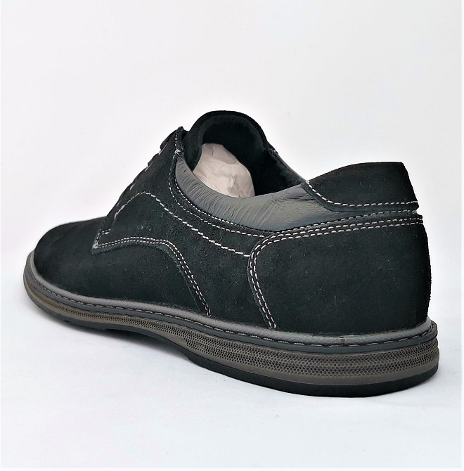 Мужские Мокасины Черные Замшевые Туфли Натуральная Кожа (размеры: 41) Видео Обзор - 65-Н Днепр - изображение 7