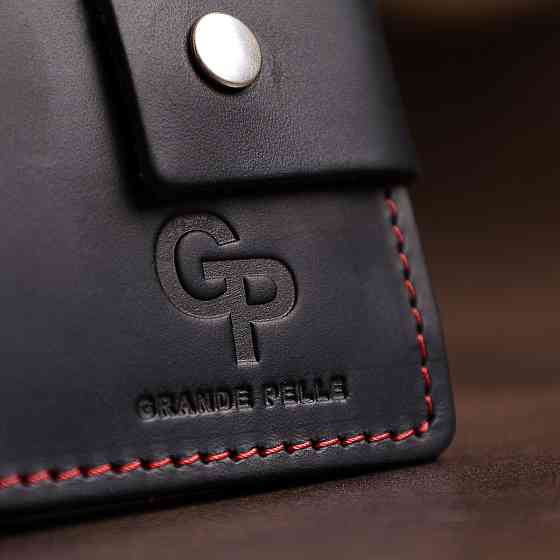 Кожаное матовое портмоне унисекс GRANDE PELLE 11542 Черный Киев