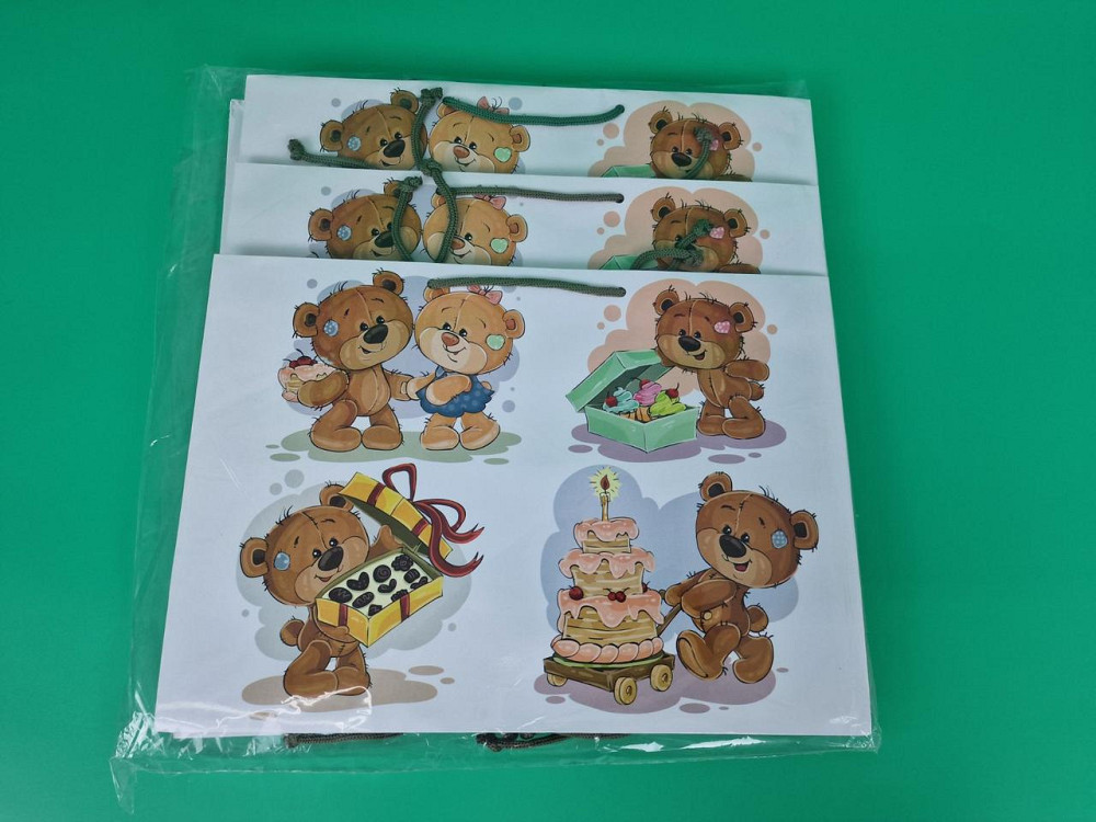 Бумажный большой горизонтальный пакет  36/22/10(артBG-163) (12 шт) Харків - фото 4