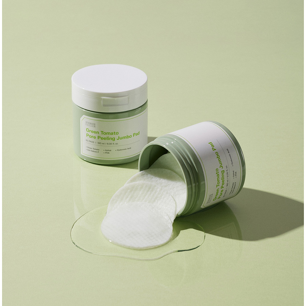 Пилинг-педы для лица Green Tomato Pore Peeling Jumbo Pad Sungboon Editor 60 шт/180 мл Киев - изображение 6