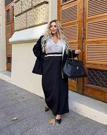 Жіночі базові штани з імітацією спідниці  костюмка Одеса