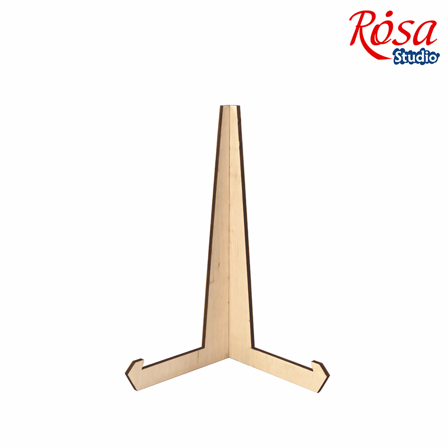 Мольберт-підставка (під картину/тарілку) настільний А6 сувенірний 17х9х22см фанера ROSA Studio Київ - фото 1
