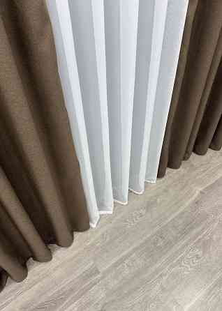 Шторная ткань лен-блэкаут 