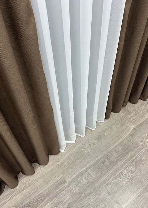 Шторная ткань лен-блэкаут 