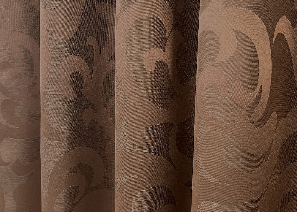 Комплект коротких штор VR-Textil Жакард Вензель № 478ш Світло-коричневий 130х170 см 2 шт (35-0407) Київ - фото 7