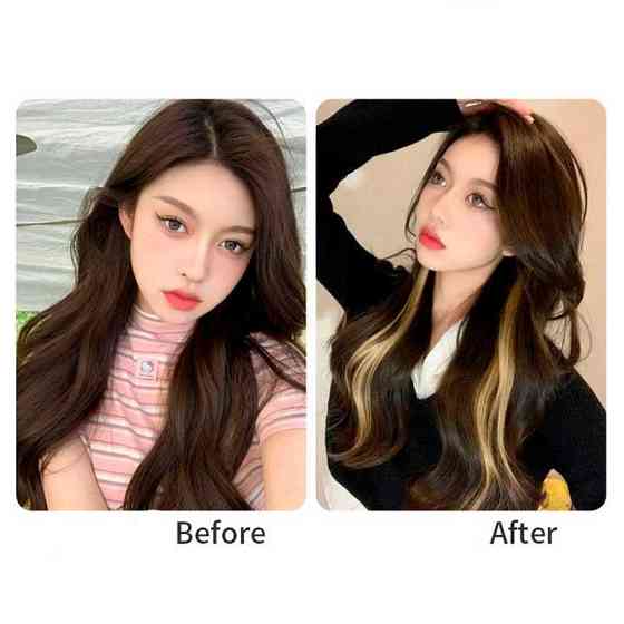 Кольорове пасмо волосся на шпильках 60 см блонд Накладне волосся Вінниця