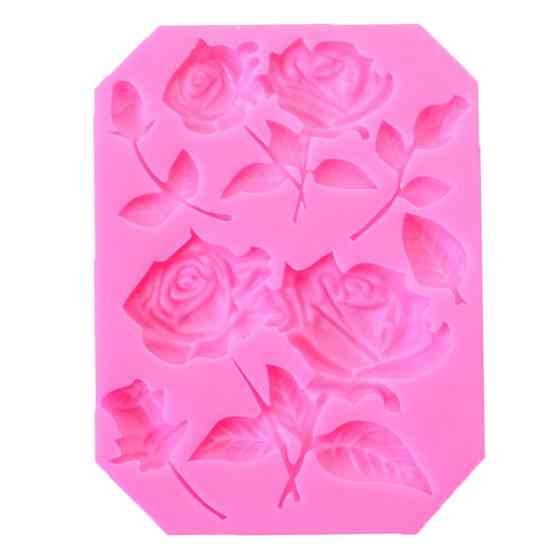 Молд силиконовый Розы 119 на 90 мм розовый Киев
