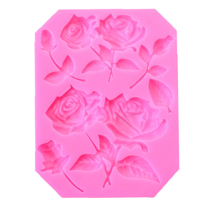 Молд силіконовий Троянди 119 на 90 мм рожевий Київ - фото 6