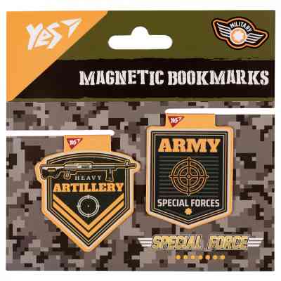 Закладки для книг Yes магнітні Military, 2шт (708112) Вінниця