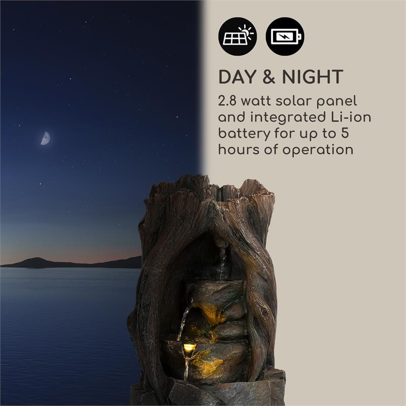 Сонячний фонтан Magic Tree 2,8 Вт, полірезин, батарея 5 год, світлодіоди імітація дерева (Німеччина, читати Рівне - фото 7