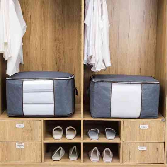 Органайзер для одежды, постельного белья бамбук (серый) Винница