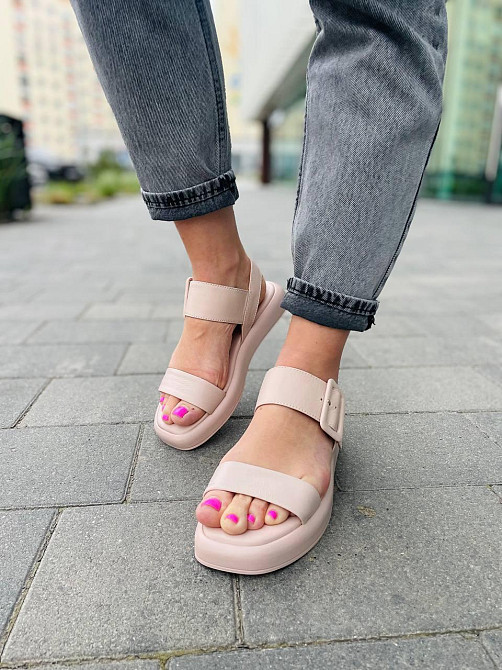 teona Стильні босоніжки жіночі літні пудрові TEONA 286, натуральна шкіра р. 36-39 Коломия - фото 2