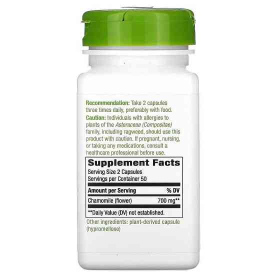 Ромашка (цветы) Nature's Way Chamomile 700 мг 100 вег капс Киев