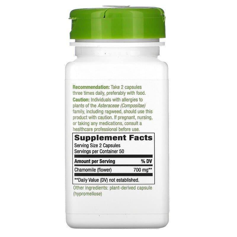 Ромашка (цветы) Nature's Way Chamomile 700 мг 100 вег капс Киев - изображение 2