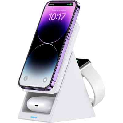 Зарядное устройство Choetech Wireless magnetic 3-in-1 15W white (T600-F) Винница