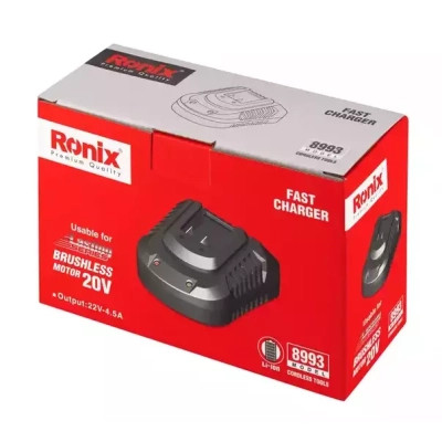 Зарядний пристрій для акумуляторів інструменту Ronix 20В, 4.5А (8993) Вінниця - фото 6