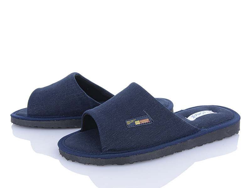 Тапочки чоловічі домашні PaGo відриті з легкою підошвою "Класик" сині джинс Одеса - фото 13