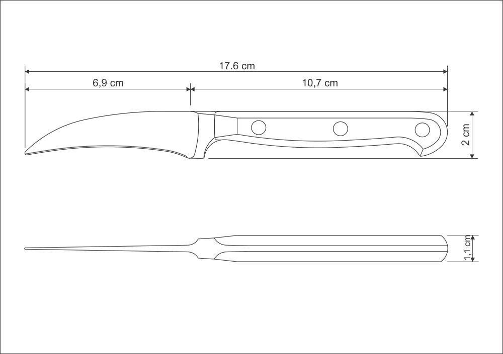 Нож для очистки кожуры TRAMONTINA CENTURY, 76 мм (5559340) Киев - изображение 2