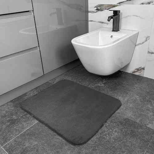 Килимок для підлоги з еко-хутра ТМ Dariana Moonbeam 60*90 см графітний Житомир