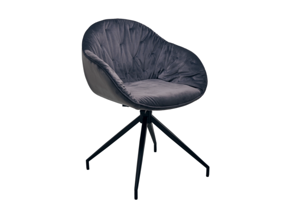 Стілець поворотний R-145 сірий + чорний Дніпро