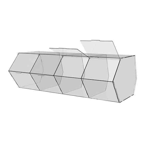 Диспенсер EKOSTAR для мармеладів, снеків, горіхів 4 комірки Київ