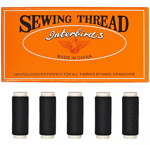 Нитки швейні чорні уп 12 шт Київ - фото 1