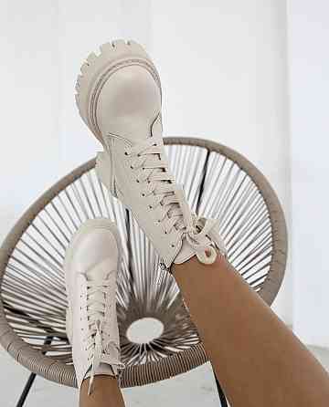 Черевики жіночі GREMMY бежеві натуральна шкіра зима висота 13 см (316/1) 35-41 Коломия