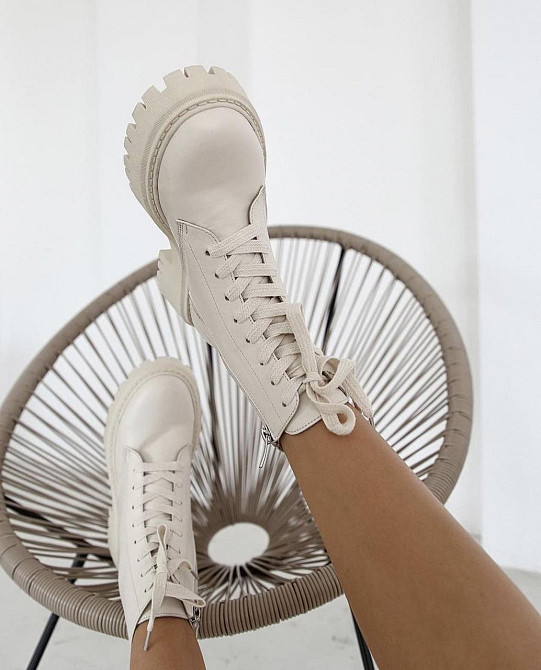 Черевики жіночі GREMMY бежеві натуральна шкіра зима висота 13 см (316/1) 35-41 Коломия - фото 2