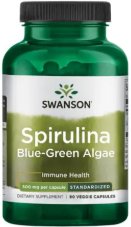 Спируліна Spirulina Blue-Green Alhae 500mg 90veg caps Київ