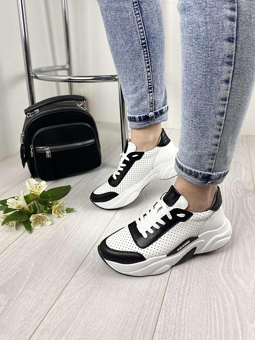 EMELI Кросівки жіночі EMELI 913/4 ST біло/чорні (весна-осінь, шкіра натуральна) (3290) 36р.37р. Коломыя - изображение 7