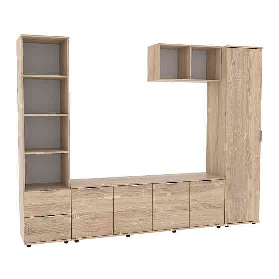 Стенка в гостиную Ketrin-2, Дуб Сонома, 2440х425х1880 Львов