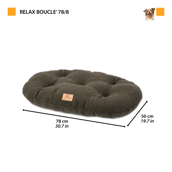 Лежак — подушка для котів і собак Ferplast Relax Boucli (Ферпласт Релакс) 78 x 50 см — 78/8, Сірий Запоріжжя
