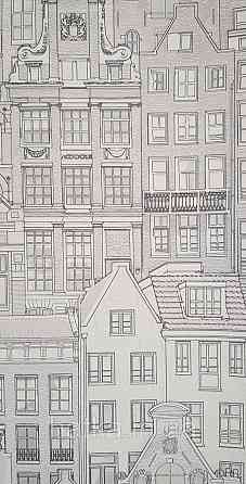 Шпалери вінілові на флізеліні AdaWall Roka 1.06х10 дому білі сірі 23115-1 Київ