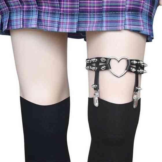 Гартер на 2 ноги з підв'язками для панчіх, шимами та сердечком 2 шт. Вінниця