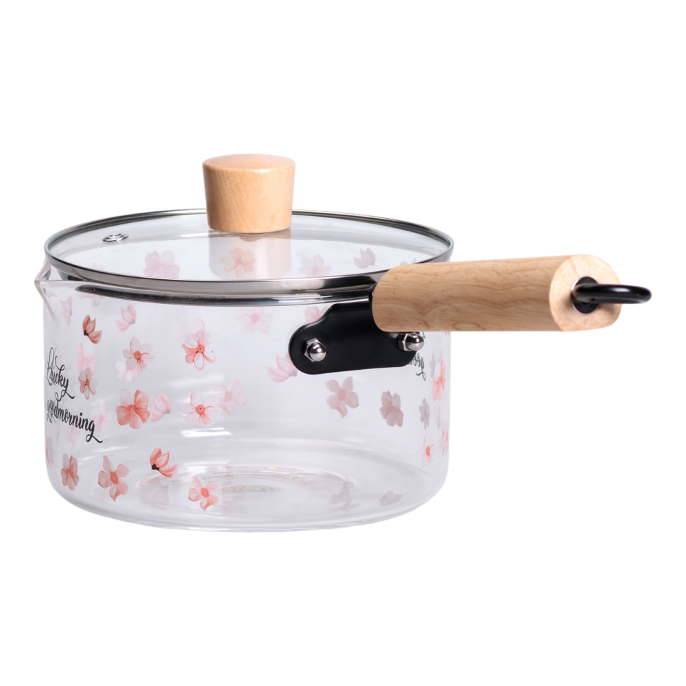 Yiwu Скляний ківш із кришкою для кухні 1.8 л ручкою і носиком HP-34-19 Коломыя - изображение 4