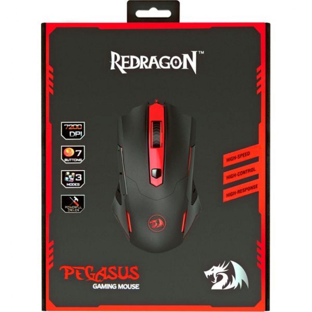 Игровая мышь RedragoN Pegasus (M7,5) RGB (7200dpi) 7 кнопок (Черная) Винница - изображение 7