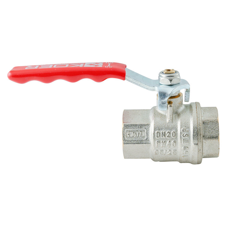 Кран кульовий ГГВ Koer Extreme KE.214-20 - 3/4" FF ручка "важіль" червона (KR5745) Київ - фото 3